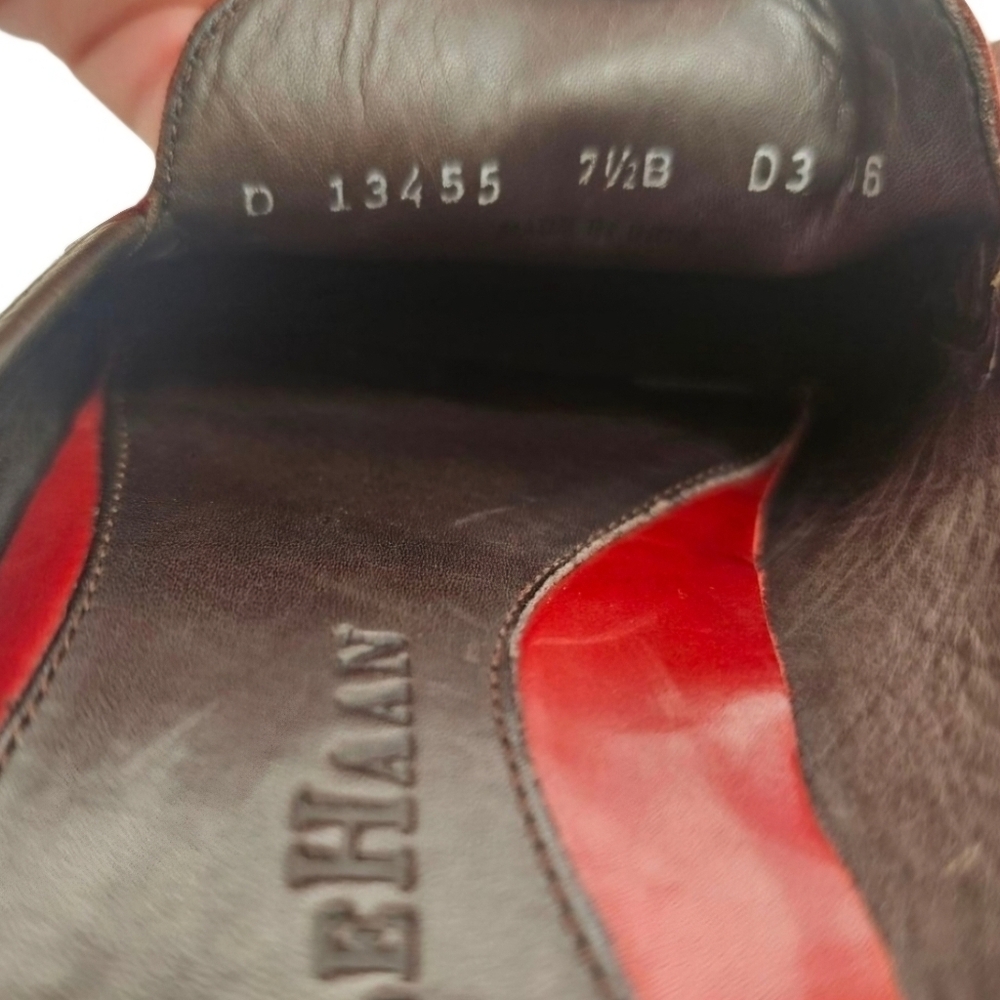 Cole Haan Women's Country Red Leather Slip-On Mules - Picture 2 of 9